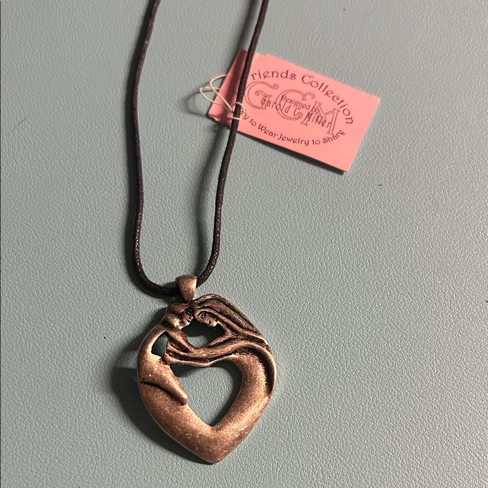 Friends Collection by Garold‎ C Miller Friends Embracing Heart Pendant Necklace